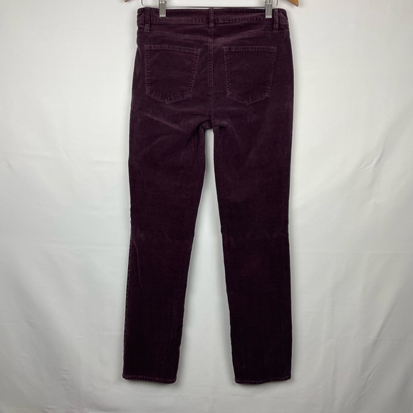 Talbots Women's Straight Leg Corduroy Pants in Deep Burgundy 4 - Picture 5 of 8